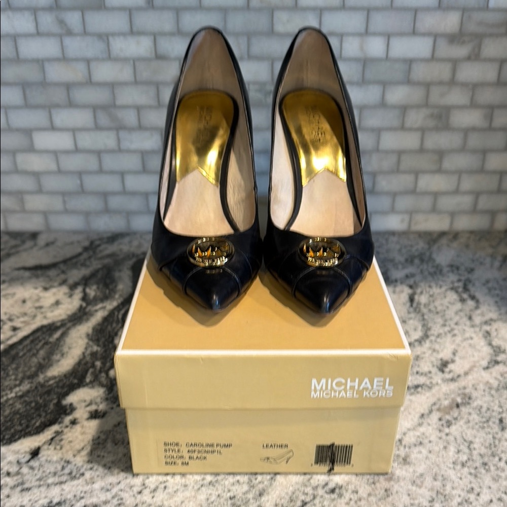 Michael Kors Black Leather Pumps